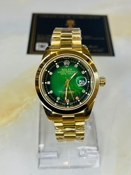 Rolex gold green
