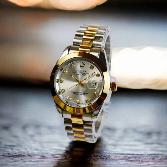 Rolex 2 tone silver dial