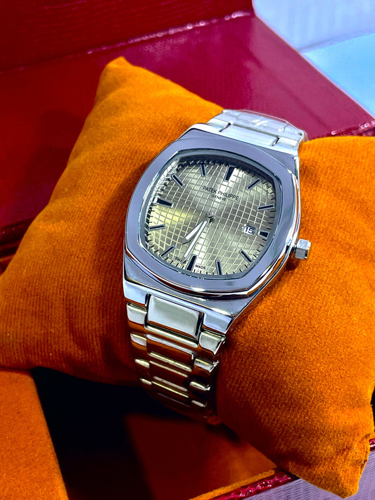Patek Philippe silver date with unique dial