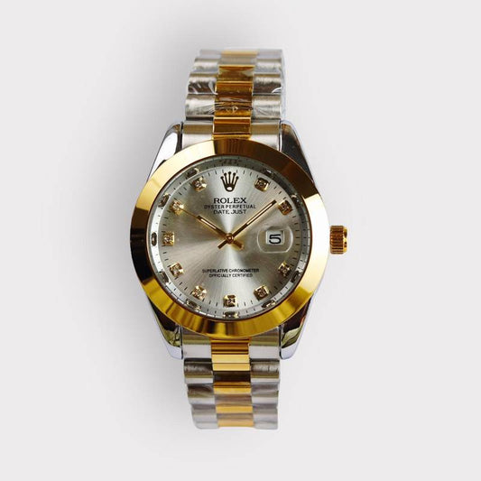 Rolex 2 tone silver dial